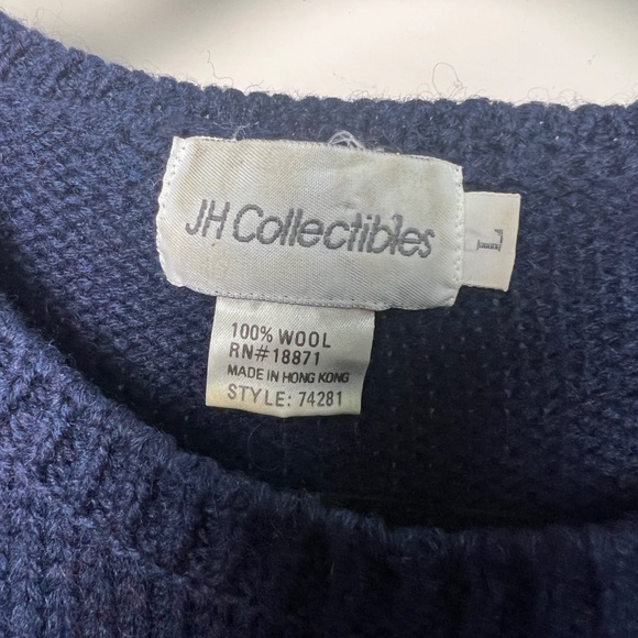 J.H. Collectibles Women's Lrg 100% Wool Sweater Vibrant Duck Flying Out Of Marsh - Picture 2 of 6